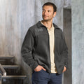 Charcoal heather U-TURN Columbia fleece jacket, front view